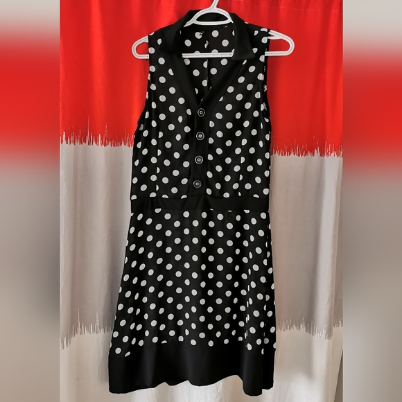 Dresses & Skirts - 2 for 30$..NWOT Polka Dot Sleeveless Dress. Ptp:17 1/2". W:17" L:38"